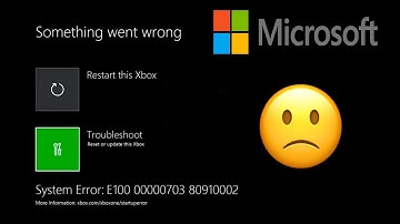 Xbox One E100 Error