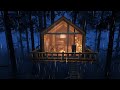 Little Treehouse with Rain &amp; Fireplace Sounds for 12 Hours