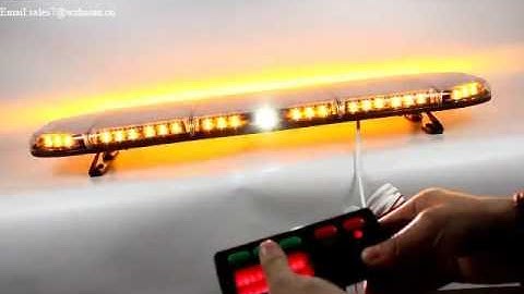 811 7E Super Bright LED Amber Warning Lightbar with 3 spot lights+58K controller