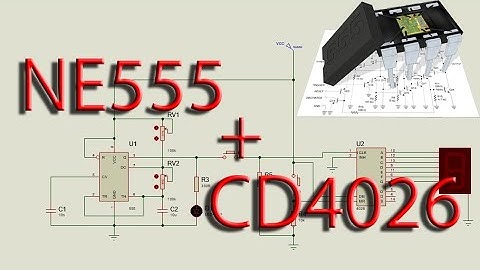 555 as pulse generator and switch stabilizer for 4026 Counter Up