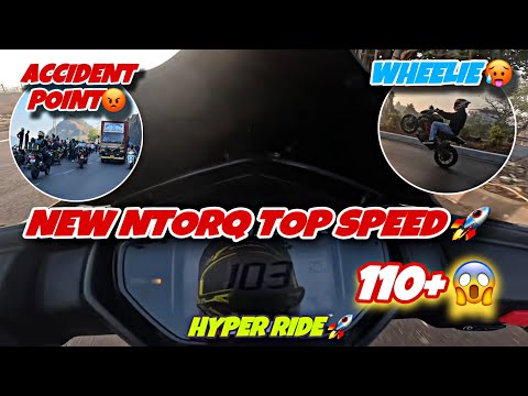 Ntorq Top Speed 😱 Accident Point Ban Gaya 🤬 #vlog #motovlog #ntorq #biker #youtube