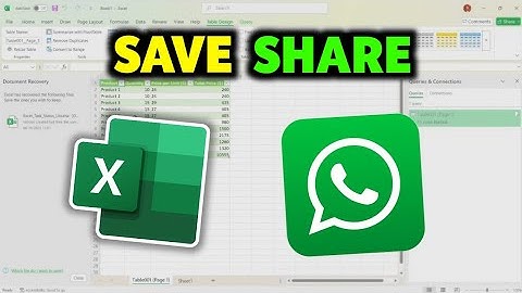 How To Save and Share Excel Sheet on WhatsApp 