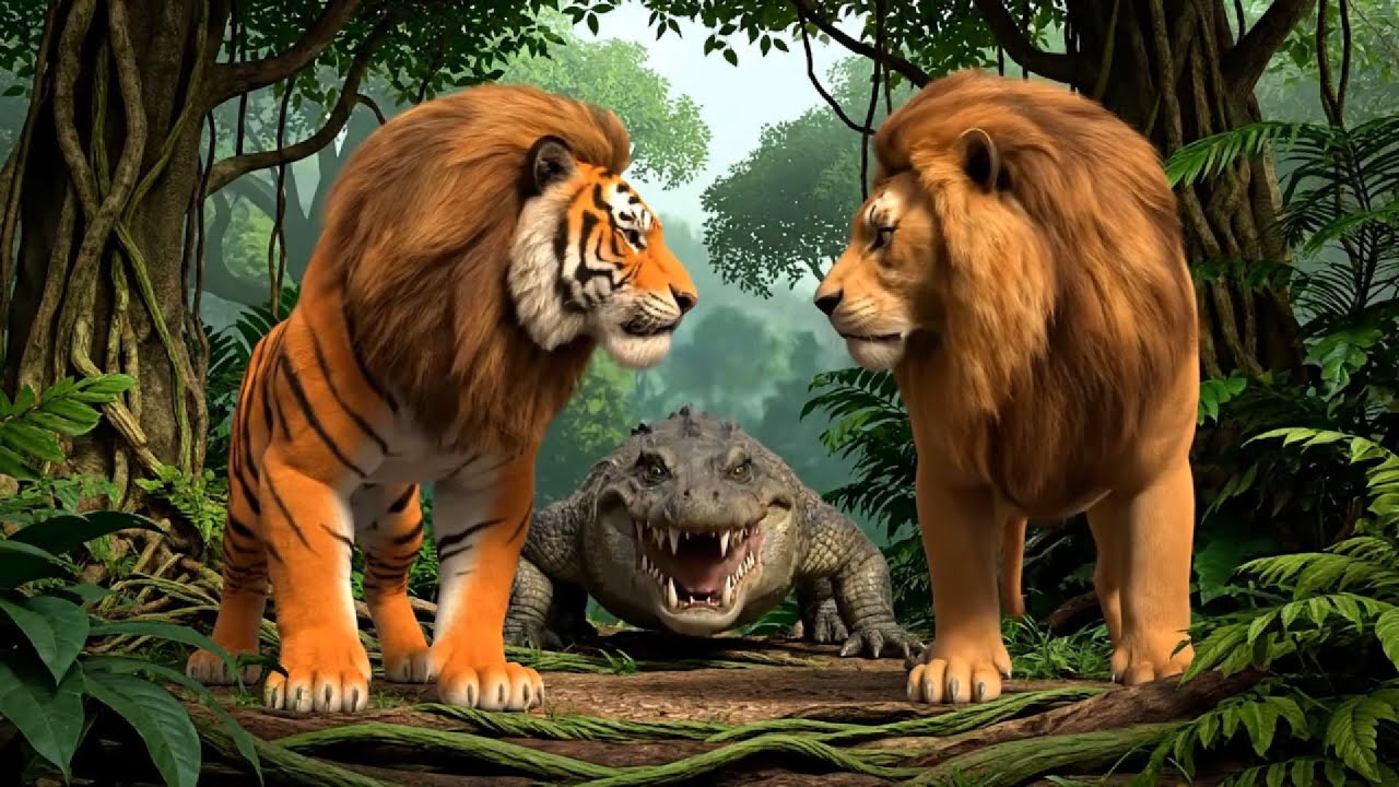 Deep Forest Animal Fight: Survival in the Shadows