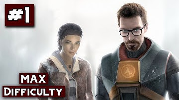Half-Life: Source | Chapter 1 Black Mesa Inbound Walkthrough on HARD (MAX) Difficulty #1