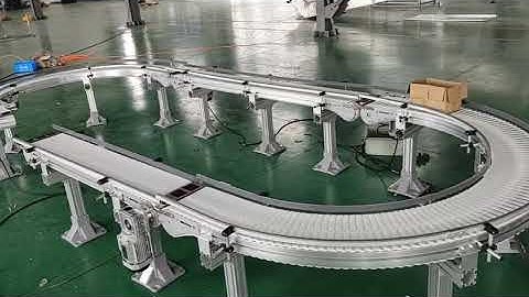 Circle flexible anti skid chain conveyor  testing in MAXSEN conveyor factory
