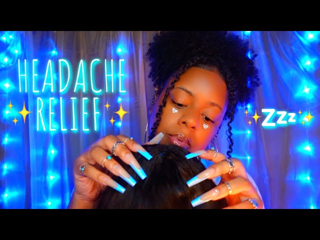 ASMR💆🏽‍♀️✨SOOTHING SCALP MASSAGE + HAIR PLAY FOR HEADACHE RELIEF 😴 (SLEEP IN 25 MINUTES ♡✨)