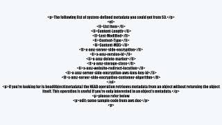 Is Het Mogelijk Om Meerdere Aws S3-Objectkoppen Metadata Op Te Halen?