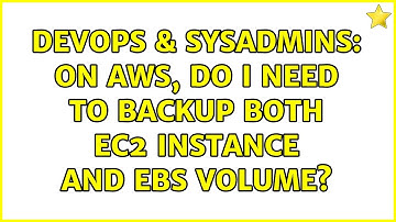 DevOps & SysAdmins: On aws, do I need to backup both EC2 instance and EBS volume?