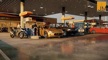 Petrol Station Cinematic Trailer - LUMION 10