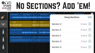 How to add sections AFTER recording in GarageBand iOS (iPhone/iPad)