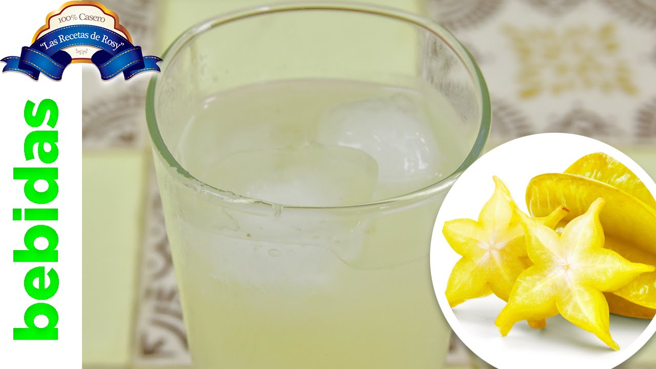 Agua de carambolo (fruta estrella) deliciosa 💜💜💜 Las Recetas de Rosy