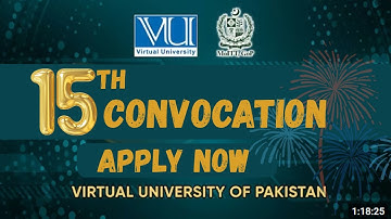 VU 15th Convocation 2025 | Registration Open | Last Date: 07 December 2025