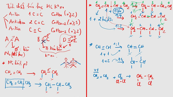 Bảng các tính chất hóa học của các hchc năm 2024