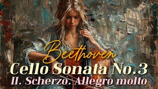 베토벤, 첼로 소나타 제3번 A장조 2악장 🎻🎶💎 Beethoven, Cello Sonata No.3 in A minor: II. Scherzo. Allegro molto