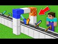 Minecraft NOOB vs PRO: NOOB USED DOUBLE LAVA WATER LASER TO TRANSFORM ITEMS Challenge 100% trolling