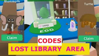 LOST LIBRARY AREA Unboxing Simulator And  3 CODES  Roblox | 1 NEW Giant EGG