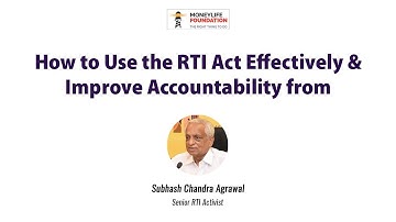 How to Use the RTI Act Effectively & Improve Accountability from Regulatory Bodies
