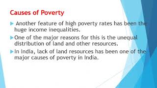 Causes of Poverty 9th class