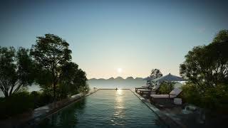 RESORT POOL VIEW  | walkthrough animation
