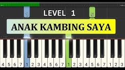 melodi piano anak kambing saya - tutorial level 1 - lagu daerah nusantara tradisional  - Durasi: 1:37. 