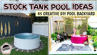STOCK TANK POOL IDEAS |Cool & Creative DIY Pool Backyard Designs Ideas |DIY Stock Tank Pool