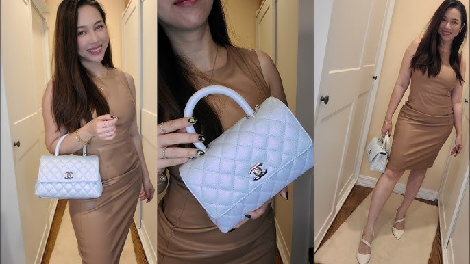 Chanel Coco Handle Mini 21K Purple Iridescent Caviar Leather