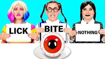 Bite, Lick or Nothing Challenge | Smart Gadgets vs Hacks by BaRaDa Challenge