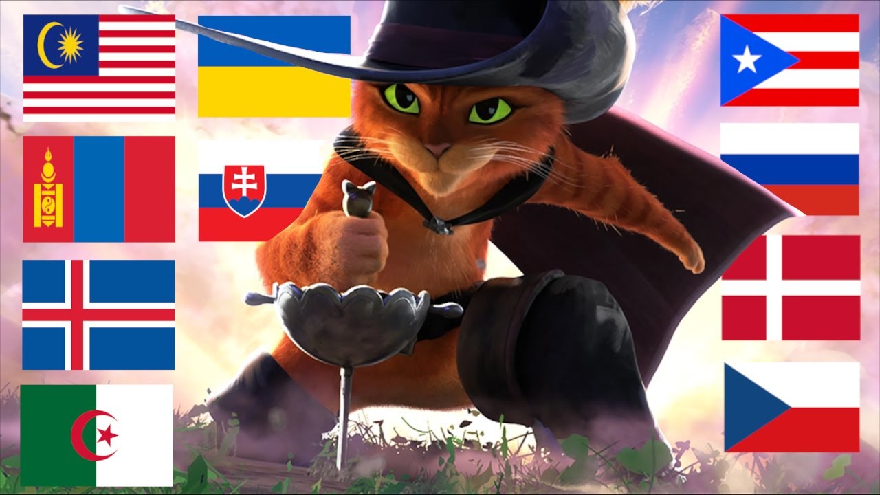 Puss in Boots in different languages - YouTube