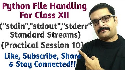how to use stdin, stdout and stderr streams in Python | standard stdin, stout and stderr | python