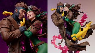 New xmen ROGUE & GAMBIT statue fully revealed preorder info sideshow collectibles