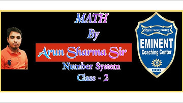 #number system  MATH By ARUN SHARMA SIR