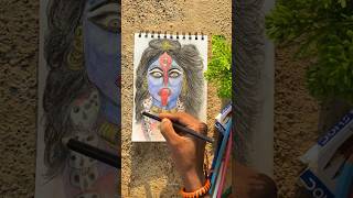 Maa Kali Drawing ???| with ￼pencil colour drawing ￼??❤️ mahakali drawing shorts