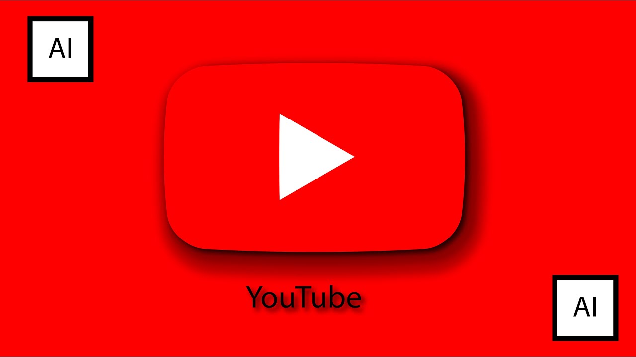 How To Draw The YouTube Logo | Adobe Illustrator Tutorial 2024 - YouTube