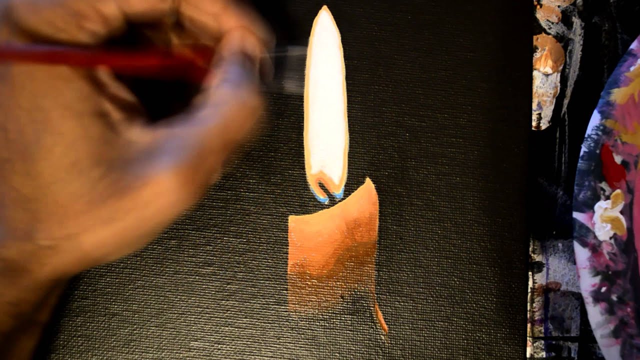 how to paint candle light YouTube