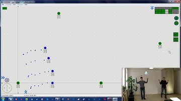 Precise (+-2cm) indoor tracking of 4 mobile beacons