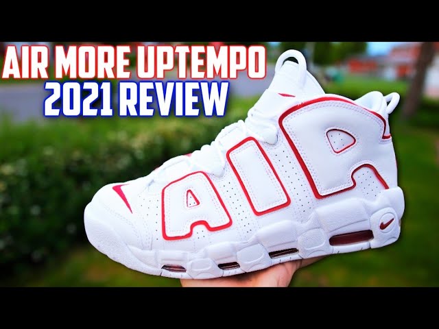 Nike Air More Uptempo White Varsity Red 2021 REVIEW and ON-FEET! -
