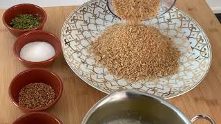 Afghan bread snack an desert/مالیدۂ افغانی از نان خشک