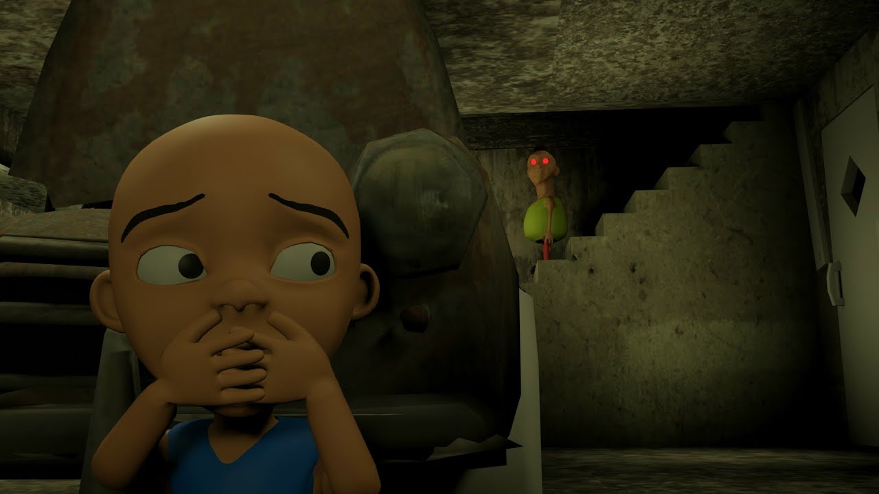 Upin Ipin is disturbed by a mysterious ghost figure in a haunted house suspected to be HAMOOD HAB...