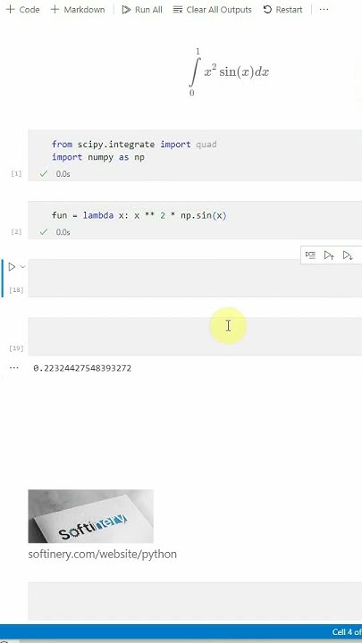 How to calculate integral using SciPy in Python - YouTube