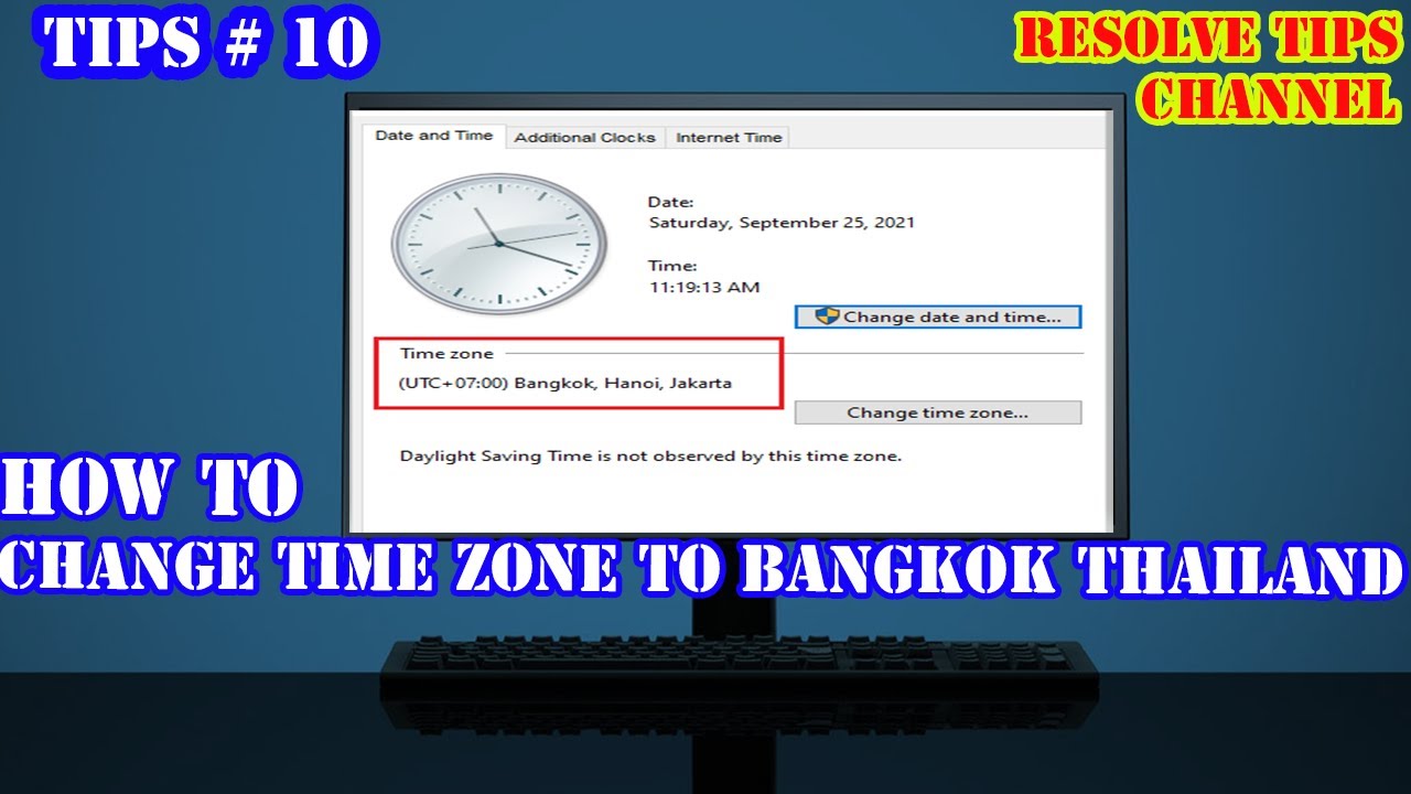 bangkok time zone  2022 New  How to Change Time Zone to Bangkok Thailand