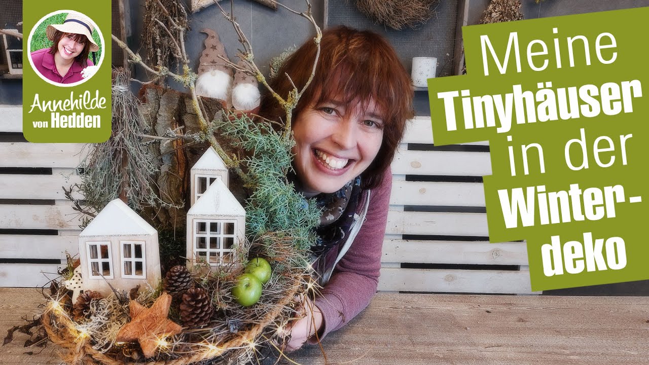 Minihaus im Winter - DIY Winterdekoration mit adventlichem Touch -  Herbstdeko Ideen 