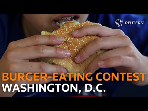 LIVE: Burger-eating contest in Washington, D.C.