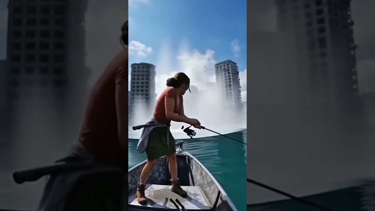 Terrifying Close Encounter: Giant Fish Breaches the Surface!