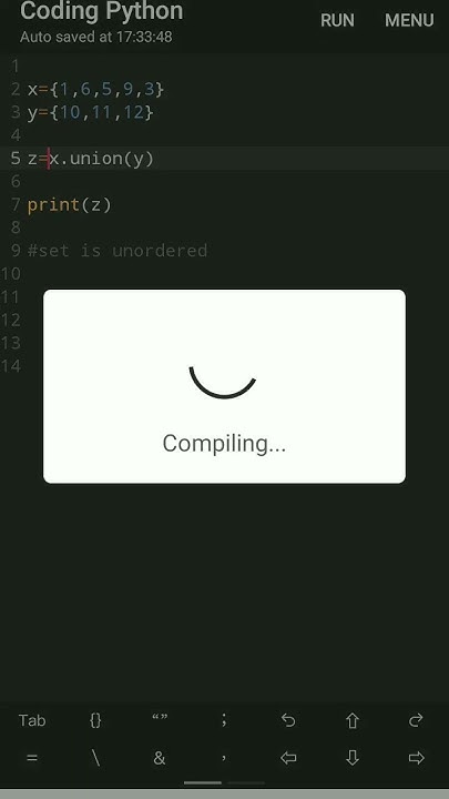 Union of two sets in python - YouTube