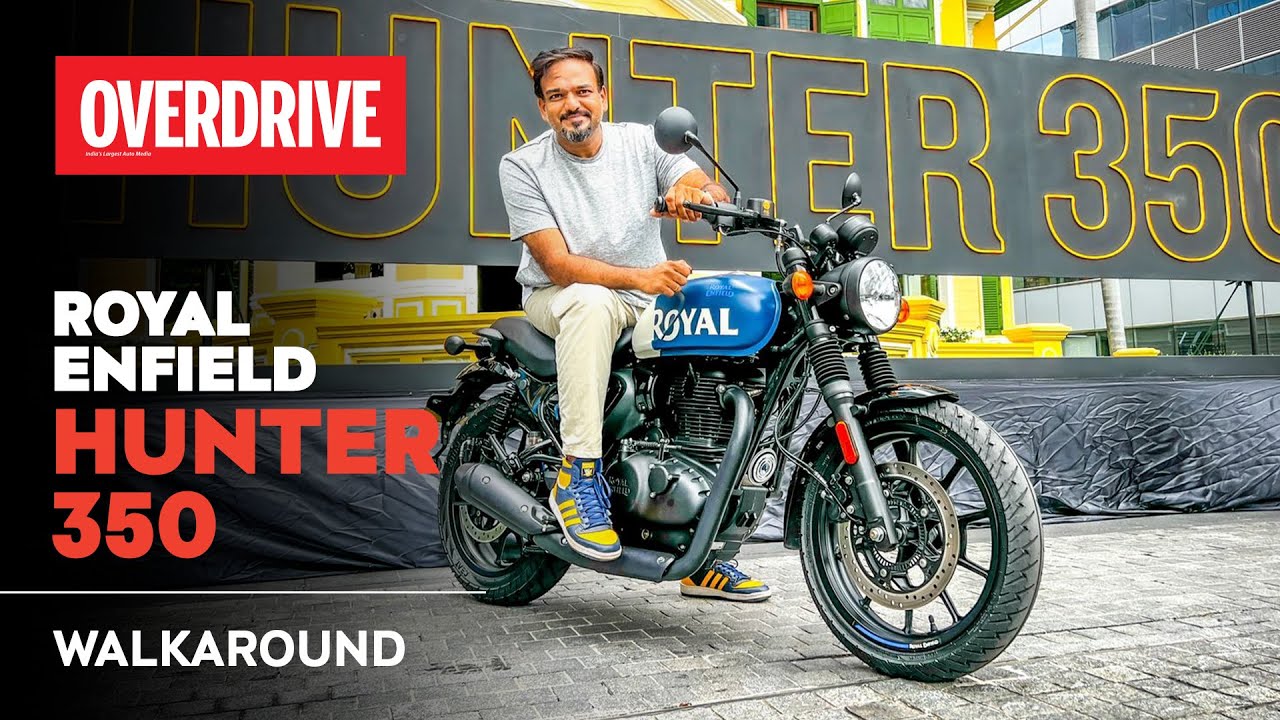 Royal Enfield Hunter 350 walkaround, exhaust note and design details OVERDRIVE YouTube