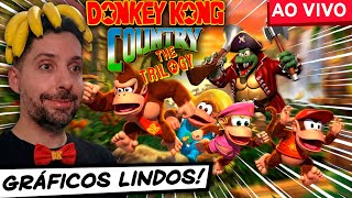 🔴 GRÁFICOS LINDOS em 4K! Donkey Kong Country The Trilogy (Fã Game) Gameplay Até Zerar Ao Vivo