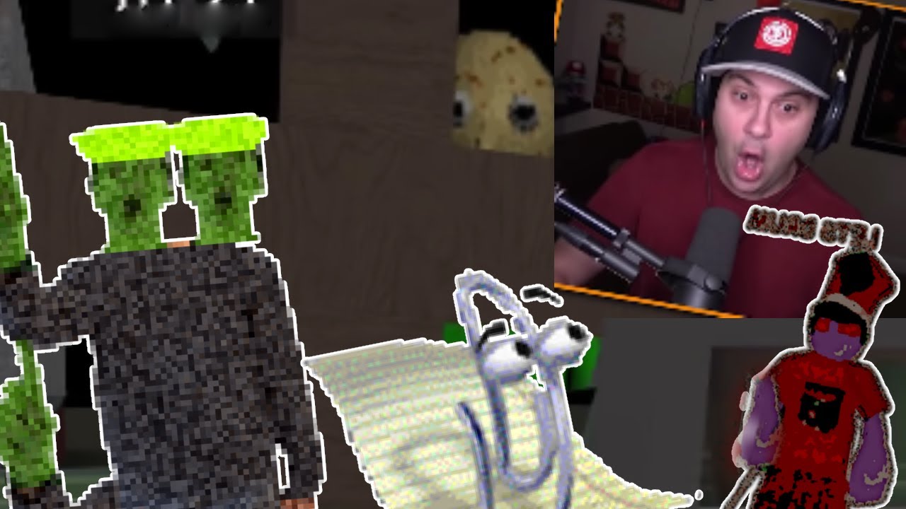The Crew react to Kindly Keyin getting Jumpscared by Baldi - YouTube