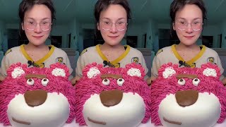 ASMR🍰Eating bear cream cake🍰 (soft and waxy sound) 크림 케ց 먹방 MUKBANG Satisfaction