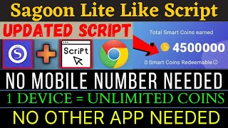 Sagoon Lite Unlimited Like Script | No mobile number needed | Updated Script screenshot 3