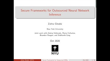 Foundations of Data Science - Secure Frameworks for Outsourced Neural Network Inference
